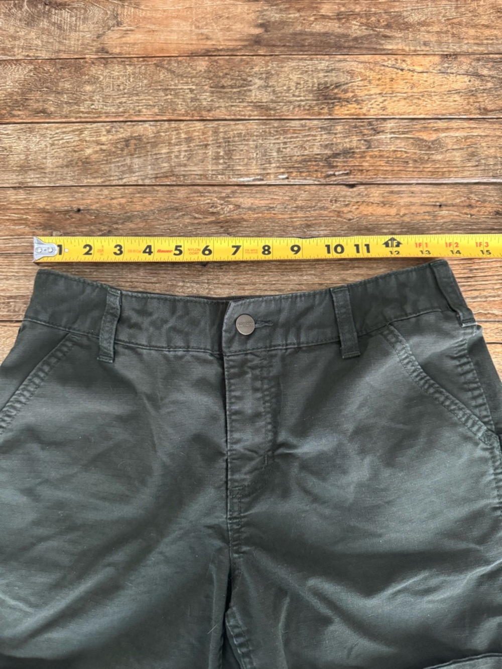 Carhartt Women’s Green Original Fit Shorts Size 4 - Picture 6 of 7